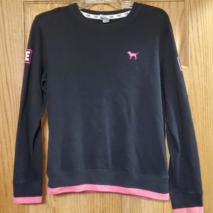 Victoria's Secret PINK Black/Pink Sweatshirt S